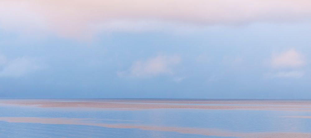 USA-Washington State-Seabeck Pastel sunrise panoramic over Hood Canal art print by Jaynes Gallery for $57.95 CAD