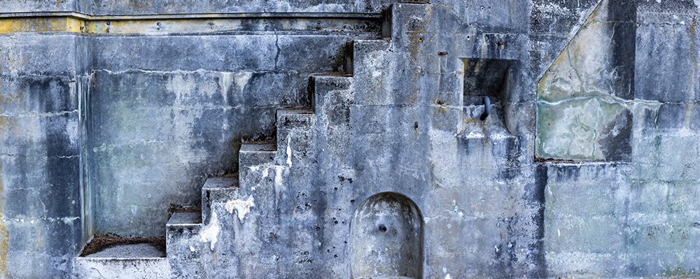 USA-Washington State-Fort Flagler State Park Panoramic of stairs and weathered concrete walls art print by Jaynes Gallery for $57.95 CAD