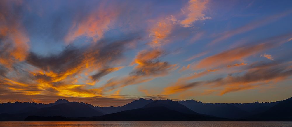 USA-Washington State-Seabeck Panoramic sunset on Hood Canal art print by Jaynes Gallery for $57.95 CAD