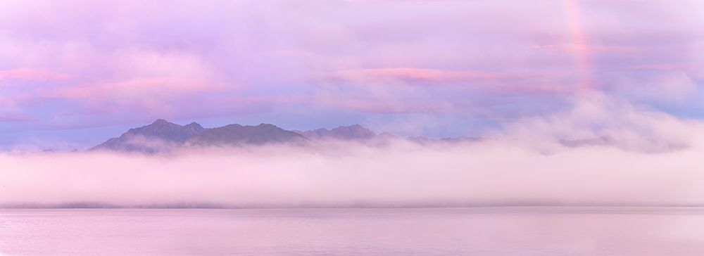 USA-Washington State-Seabeck Rainbow sunrise panoramic over Hood Canal and Olympic Mountains art print by Jaynes Gallery for $57.95 CAD
