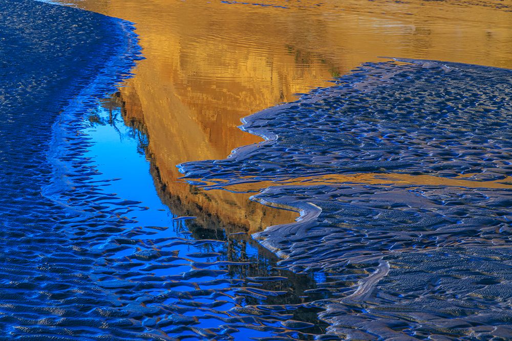 USA-Washington-Copalis Beach-Iron Springs. Patterns in beach sand at sunset. art print by Jaynes Gallery for $57.95 CAD