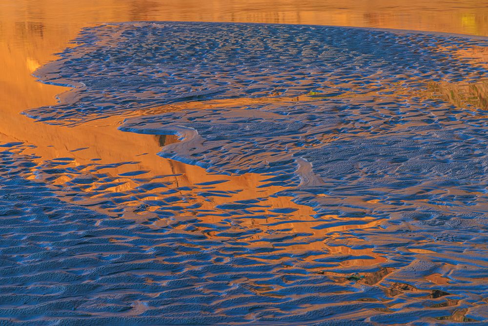 USA-Washington-Copalis Beach-Iron Springs. Patterns in beach sand at sunset. art print by Jaynes Gallery for $57.95 CAD