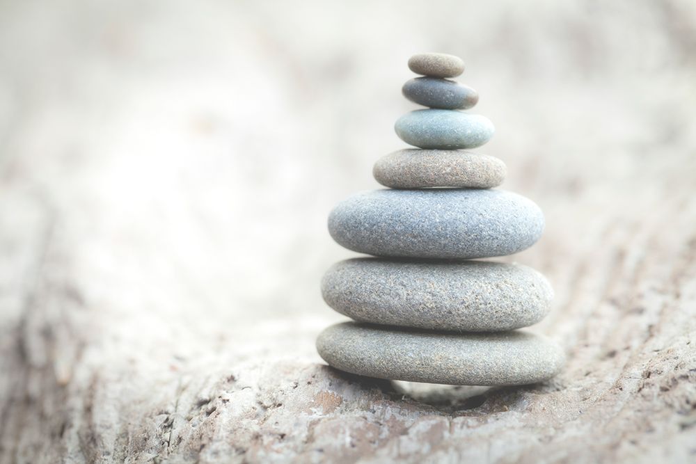 USA, Washington State, Olympic National Park. Stacked rocks on Rialto Beach. art print by Jaynes Gallery for $57.95 CAD