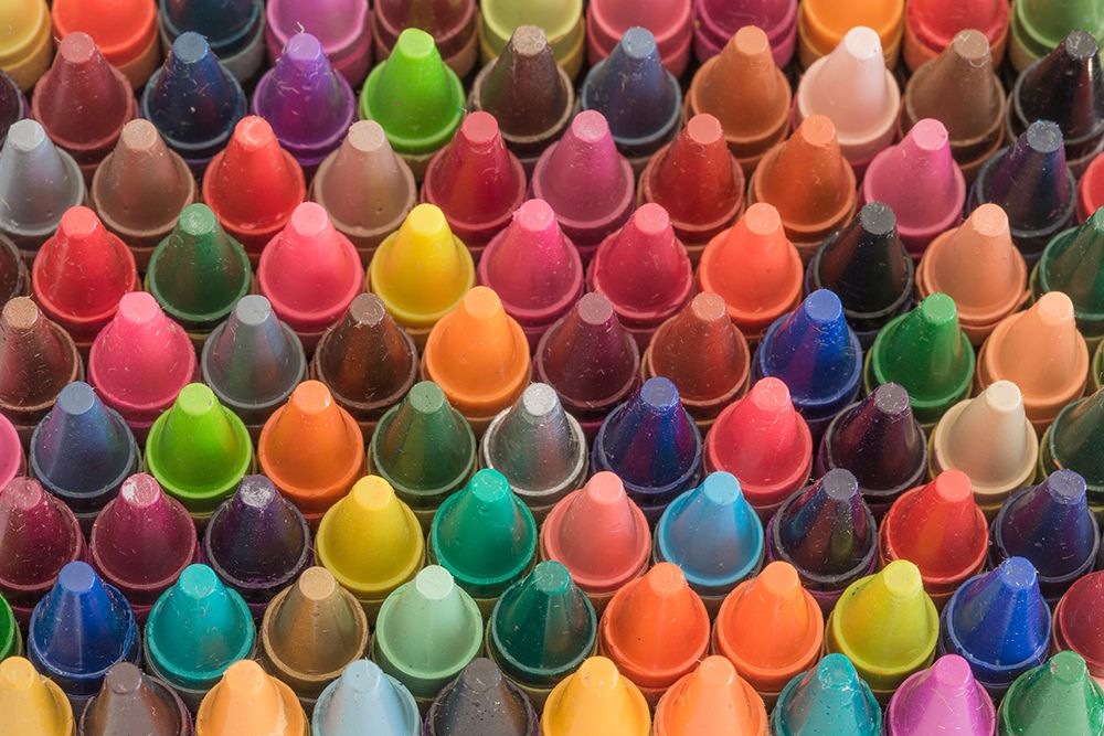 USA, Washington State, Seabeck. Close-up of crayons. in box. art print by Jaynes Gallery for $57.95 CAD
