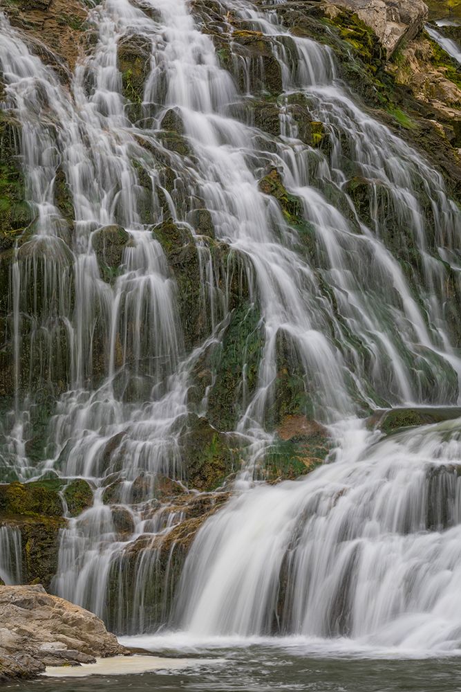 USA, Washington State, Meyers Falls. Scenic with waterfall cascades down cliff. art print by Jaynes Gallery for $57.95 CAD