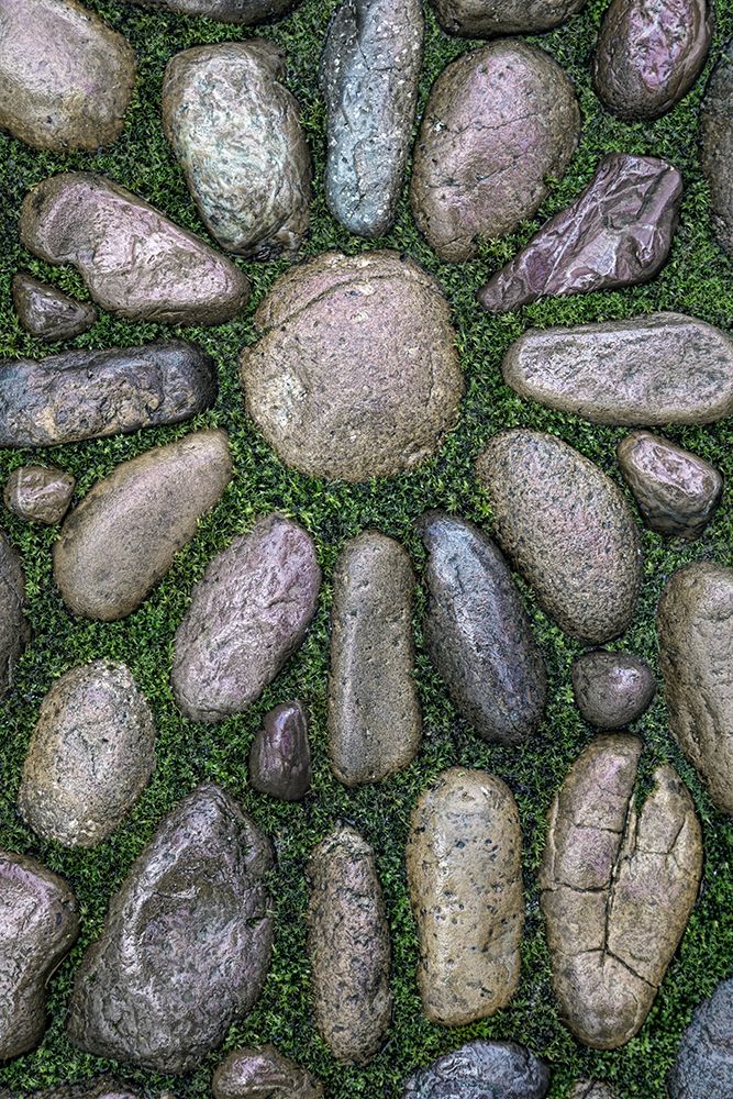 USA, Washington State, Bainbridge Island. Detail of rock design at Halls Hill Labyrinth. art print by Jaynes Gallery for $57.95 CAD