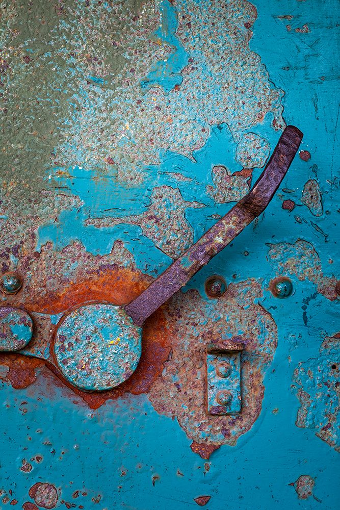 USA, Washington, Port Townsend, Fort Worden SP. Corroded metal door latch of old gun battery. art print by Jaynes Gallery for $57.95 CAD