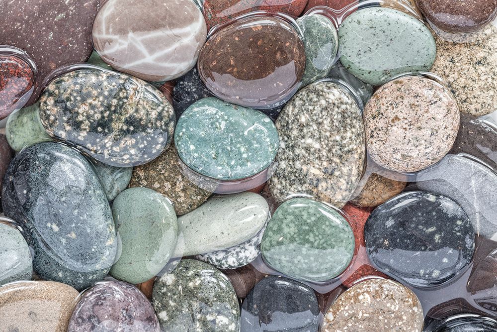 USA, Washington State, Seabeck. Beach rocks in water. art print by Jaynes Gallery for $57.95 CAD