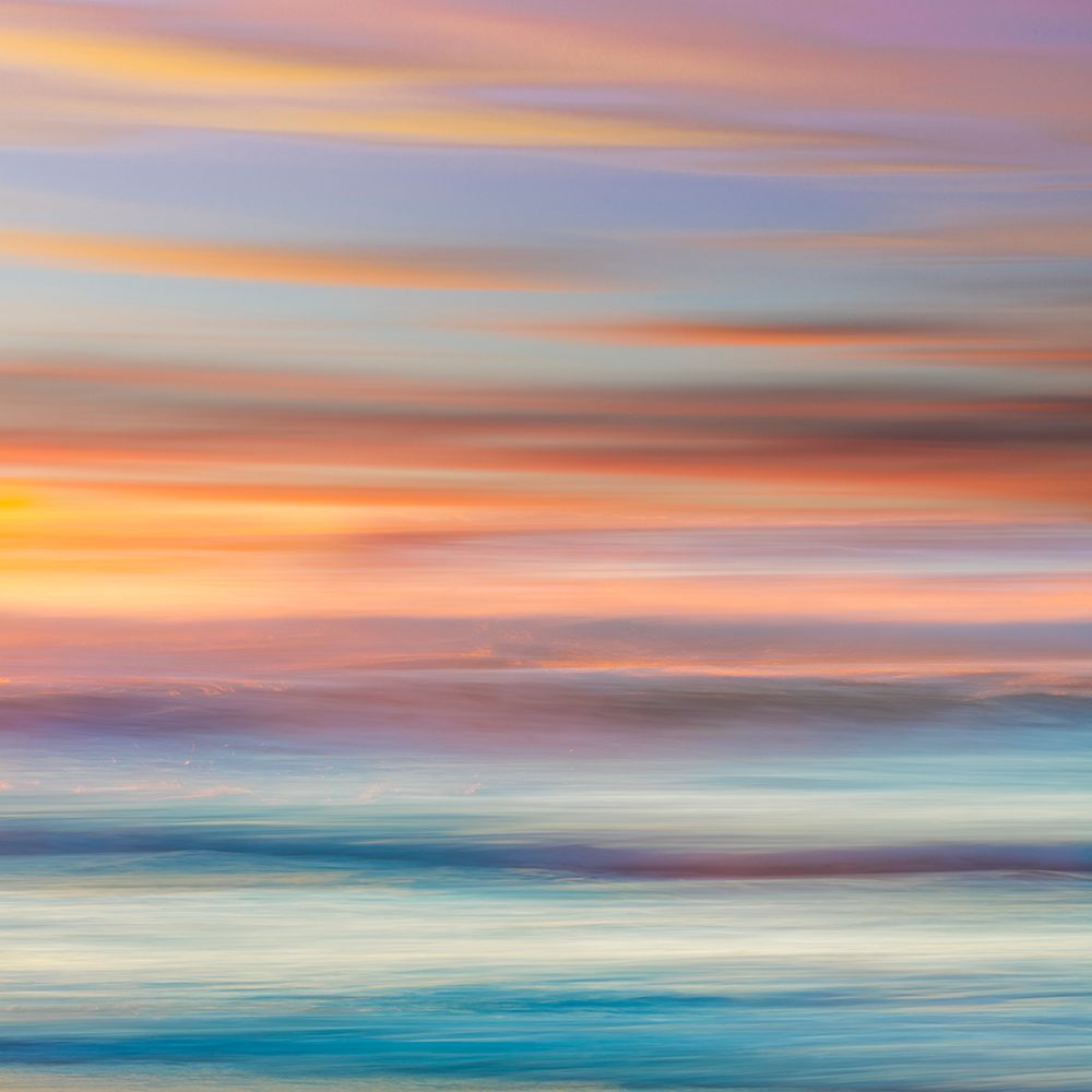 USA, Washington State, Seabeck. Sunset on sky and ocean abstract. art print by Jaynes Gallery for $57.95 CAD