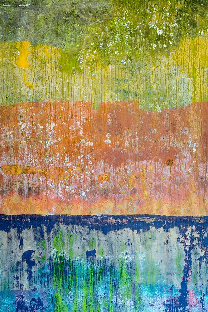 USA, Washington State, Salt Creek Recreation Area. Paint patterns on Camp Hayden battery metal. art print by Jaynes Gallery for $57.95 CAD