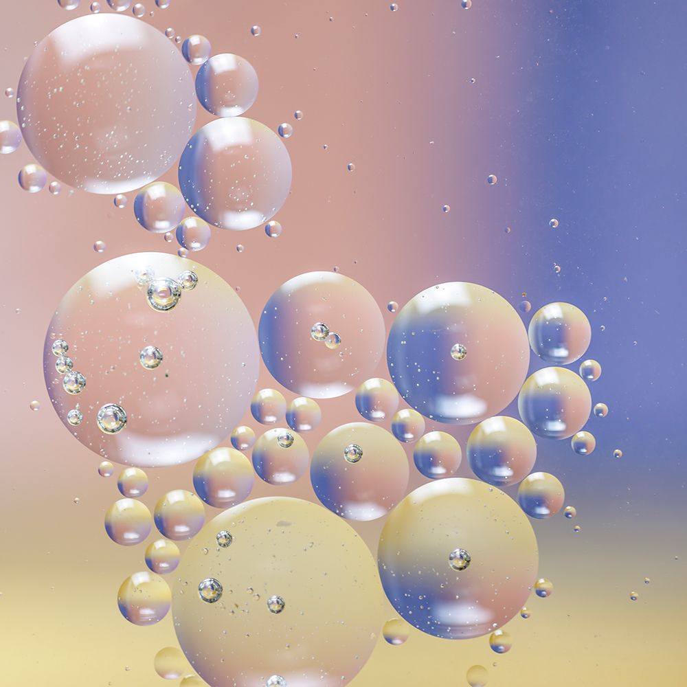 USA, Washington State, Seabeck. Bubbles of oil in water. art print by Jaynes Gallery for $57.95 CAD