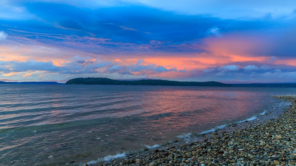 USA, Washington State, Seabeck. Summer sunset over Hood Canal. art print by Jaynes Gallery for $57.95 CAD
