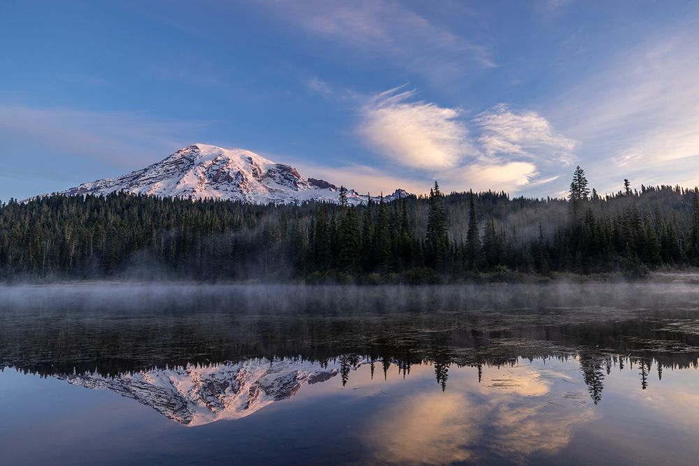 Mount Rainier in Reflection Lake in Mount Rainier National Park, Washington State, USA art print by Chuck Haney for $57.95 CAD
