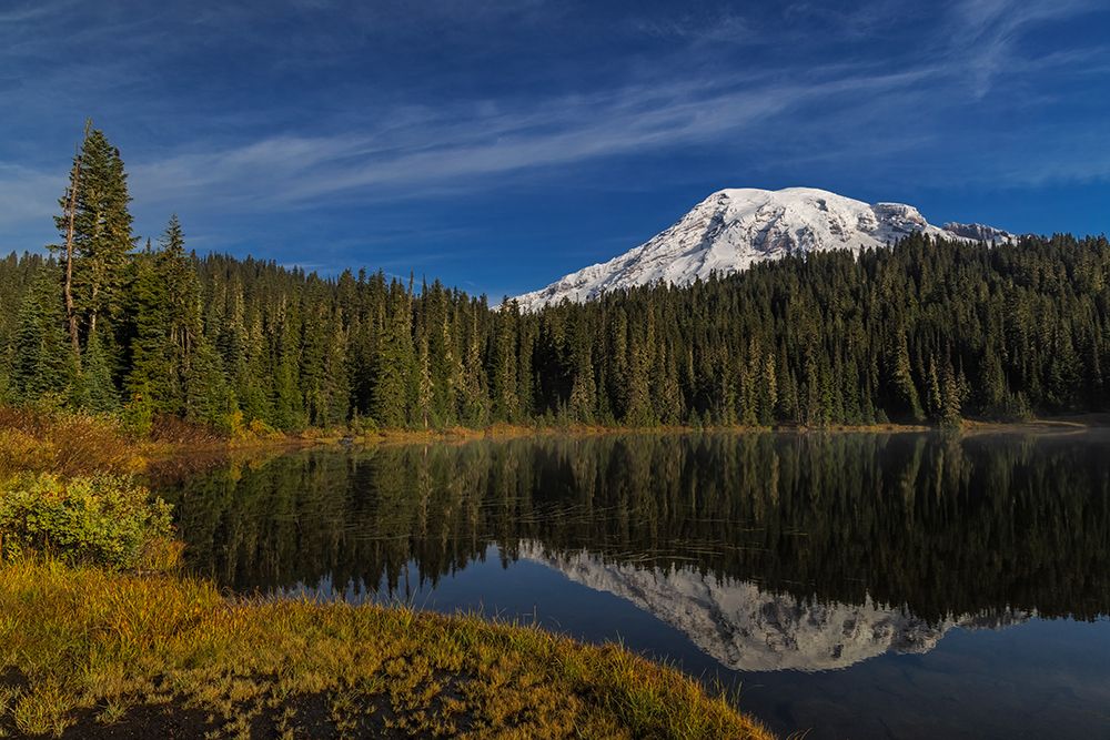 Mount Rainier in Reflection Lake in Mount Rainier National Park, Washington State, USA art print by Chuck Haney for $57.95 CAD