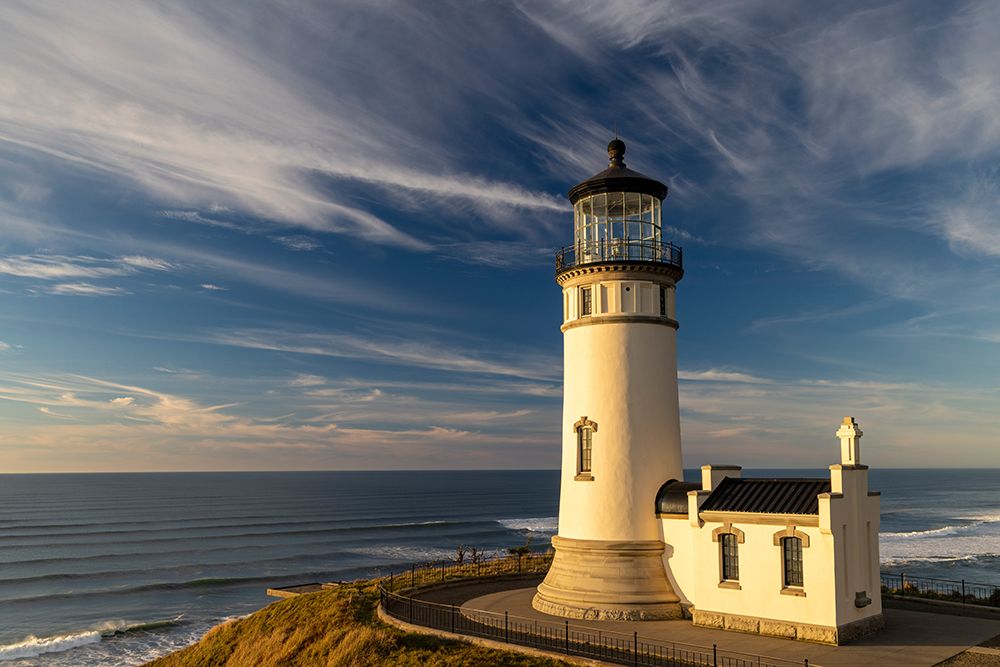 North Head Lighthouse at Cape Disappointment State Park in Washington State, USA art print by Chuck Haney for $57.95 CAD
