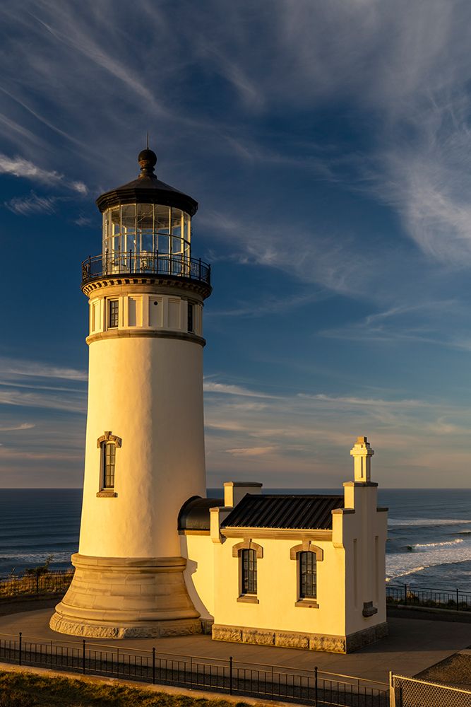 North Head Lighthouse at Cape Disappointment State Park in Washington State, USA art print by Chuck Haney for $57.95 CAD
