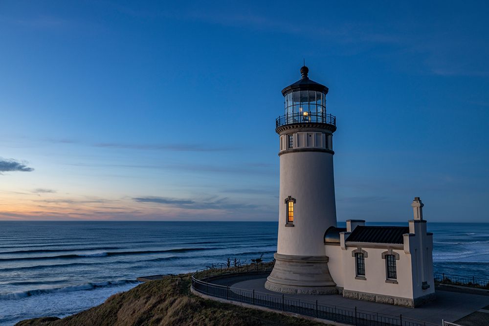 North Head Lighthouse at Cape Disappointment State Park in Washington State, USA art print by Chuck Haney for $57.95 CAD