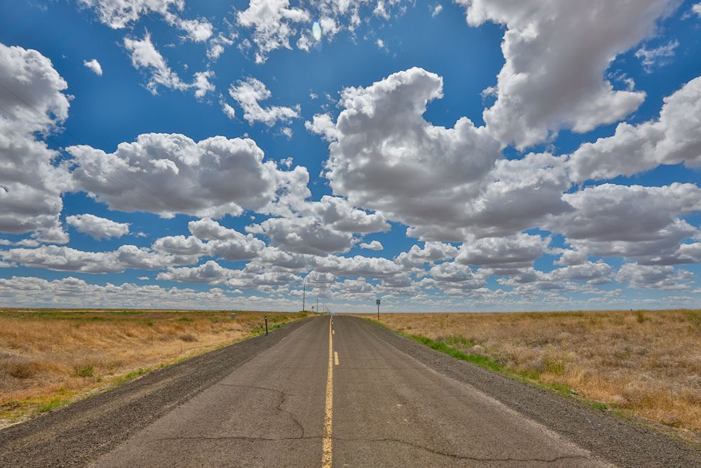 USA, Washington State. Highway 26 just west of Washtucna with clouds over wheat fields art print by Darrell Gulin for $57.95 CAD