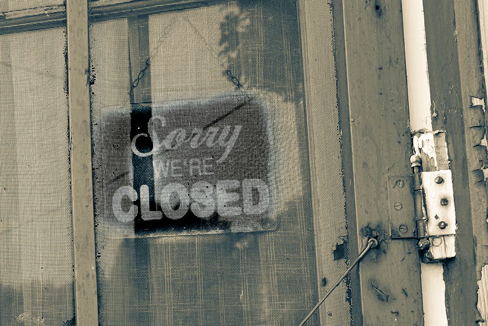 USA- Washington State- Whitman County- Palouse. Screen door with closed sign. art print by Emily Wilson for $57.95 CAD