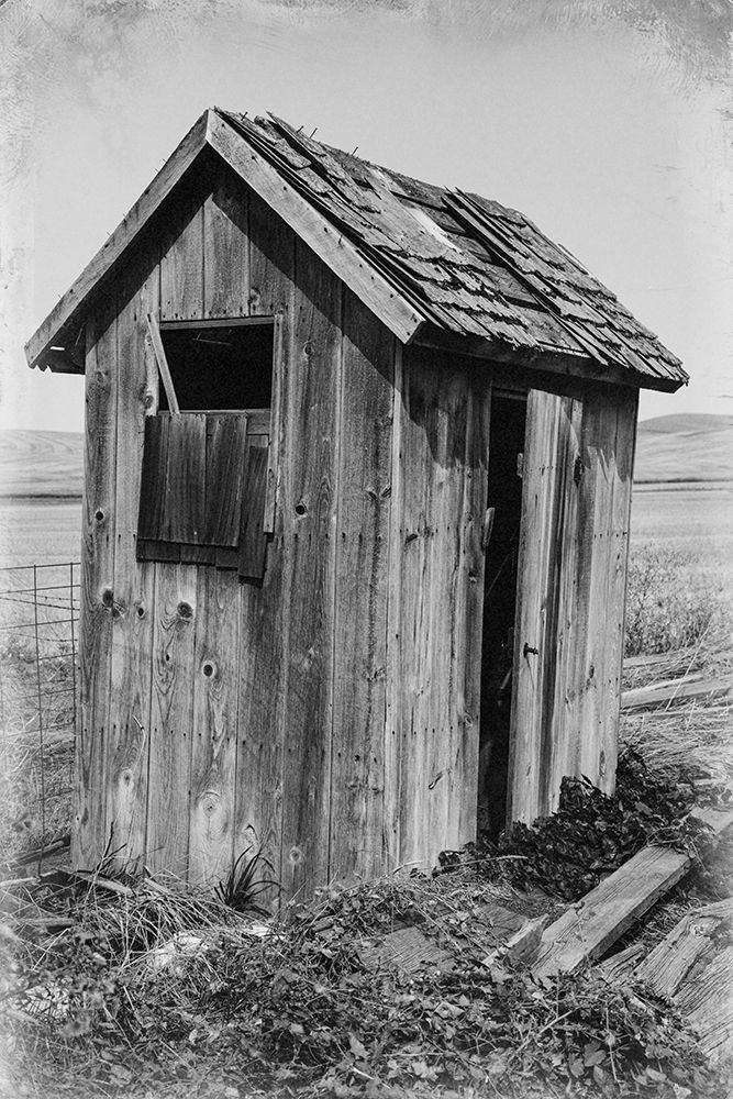 USA- Washington State- Whitman County- Palouse. Bauer Road. Outhouse. art print by Emily Wilson for $57.95 CAD