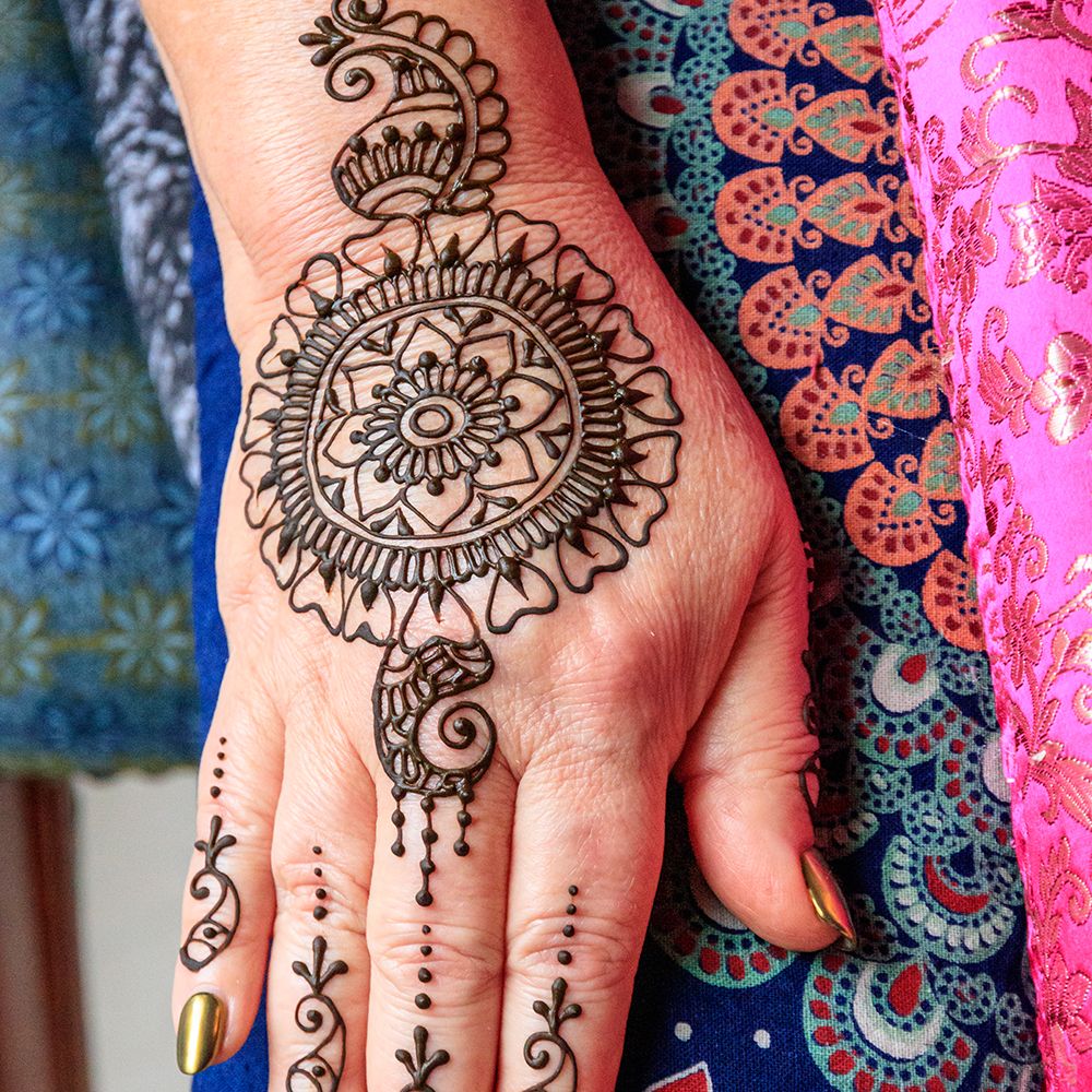 USA, Washington State. Indian Mehendi celebration. Henna application and rituals. art print by Emily M. Wilson for $57.95 CAD
