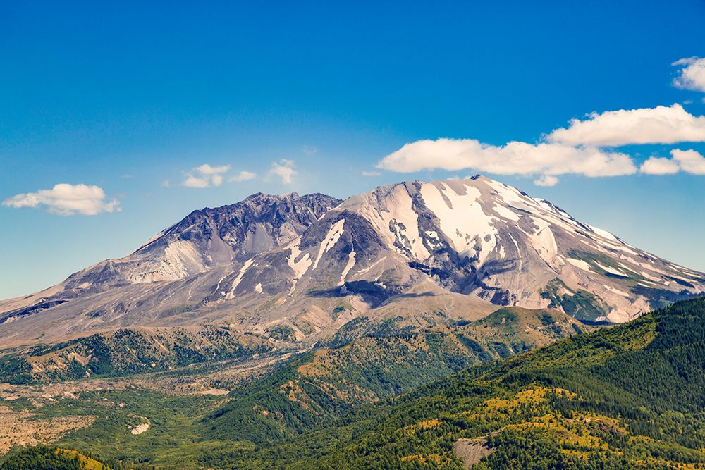 Washington State, Skamania County. Mount St. Helens or Louwala-Clough is an active stratovolcano. art print by Emily M. Wilson for $57.95 CAD