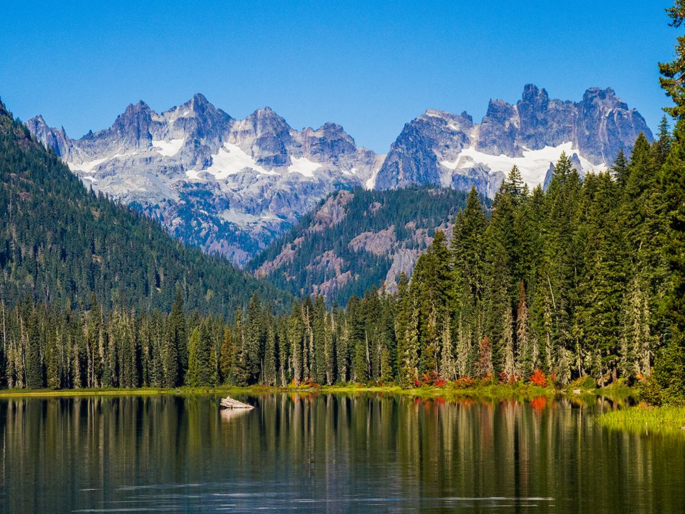 USA-Washington State-Kittitas County. Cooper Lake in the Central Washington Cascade Mountains. art print by Julie Eggers for $57.95 CAD