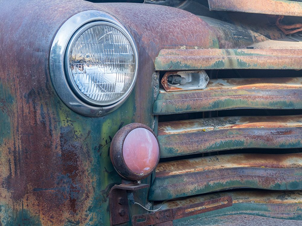Close-up detail of old trucks in the Palouse art print by Julie Eggers for $57.95 CAD