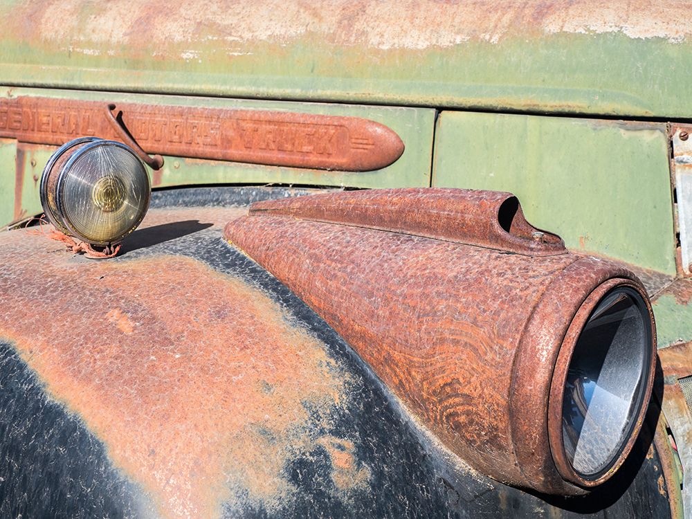 Close-up detail of old trucks in the Palouse art print by Julie Eggers for $57.95 CAD