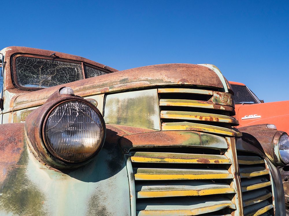 Close-up detail of old trucks in the Palouse art print by Julie Eggers for $57.95 CAD