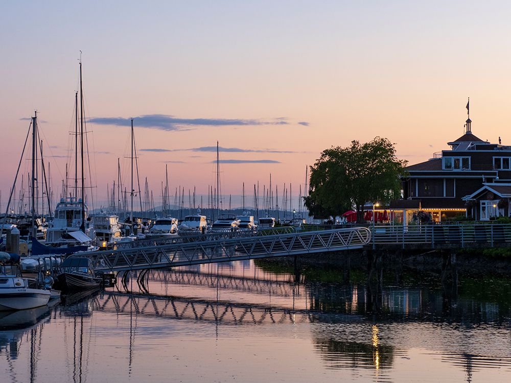 Seattle, Washington State. Shilshole Bay marina in the sunset. art print by Merrill Images for $57.95 CAD