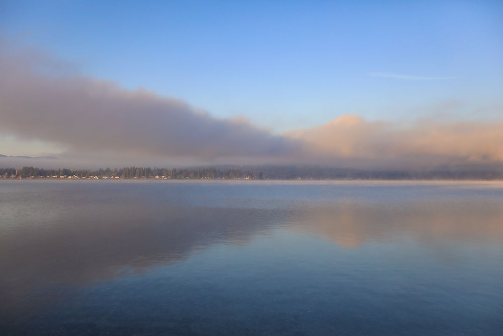 Tracyton, Washington State, USA. Puget Sound, tranquil morning. art print by Jolly Sienda for $57.95 CAD