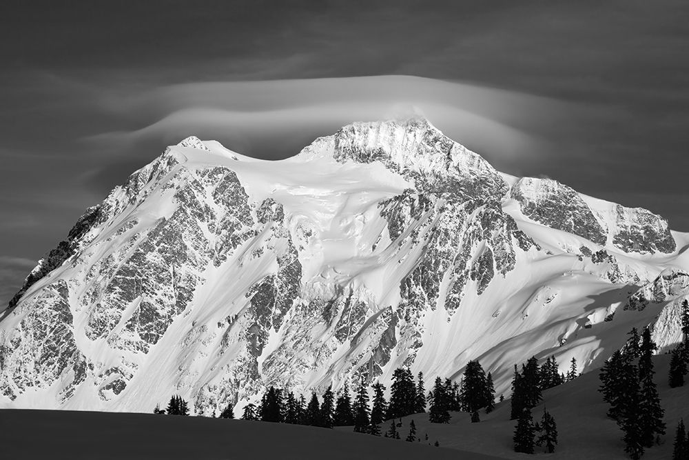 Washington State Heather Meadows Recreation Area-Mt Shuksan and lenticular cloud art print by Jamie and Judy Wild for $57.95 CAD