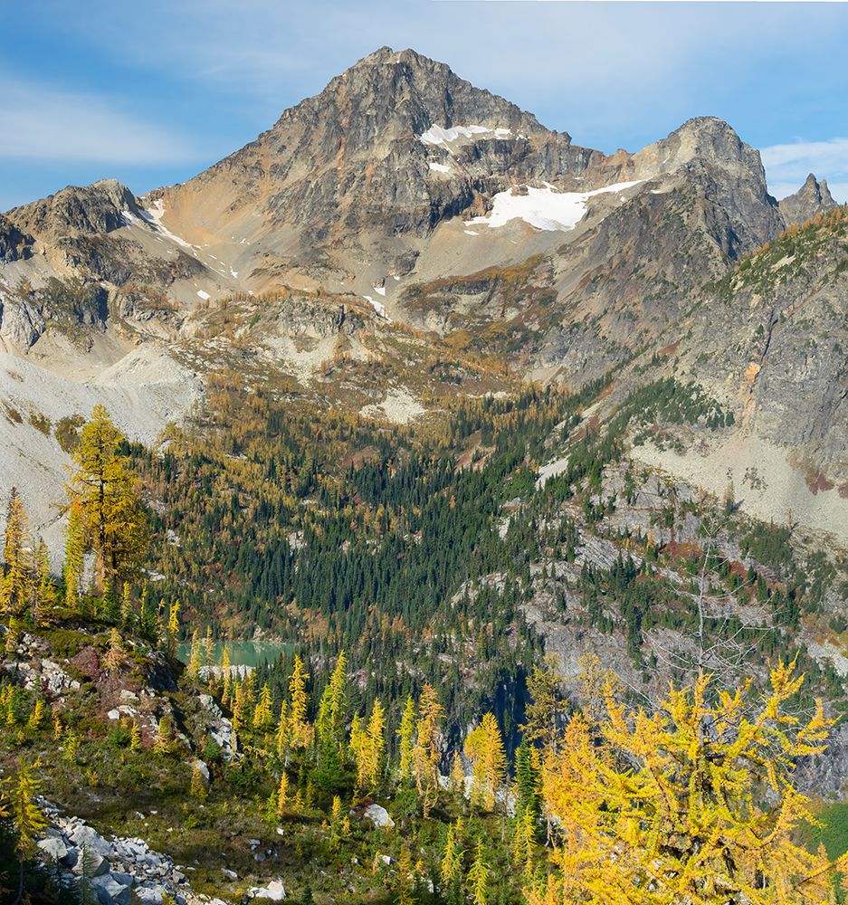 Washington State-North Cascades-Lewis Lake and Black Peak-view from Heather Pass art print by Jamie and Judy Wild for $57.95 CAD