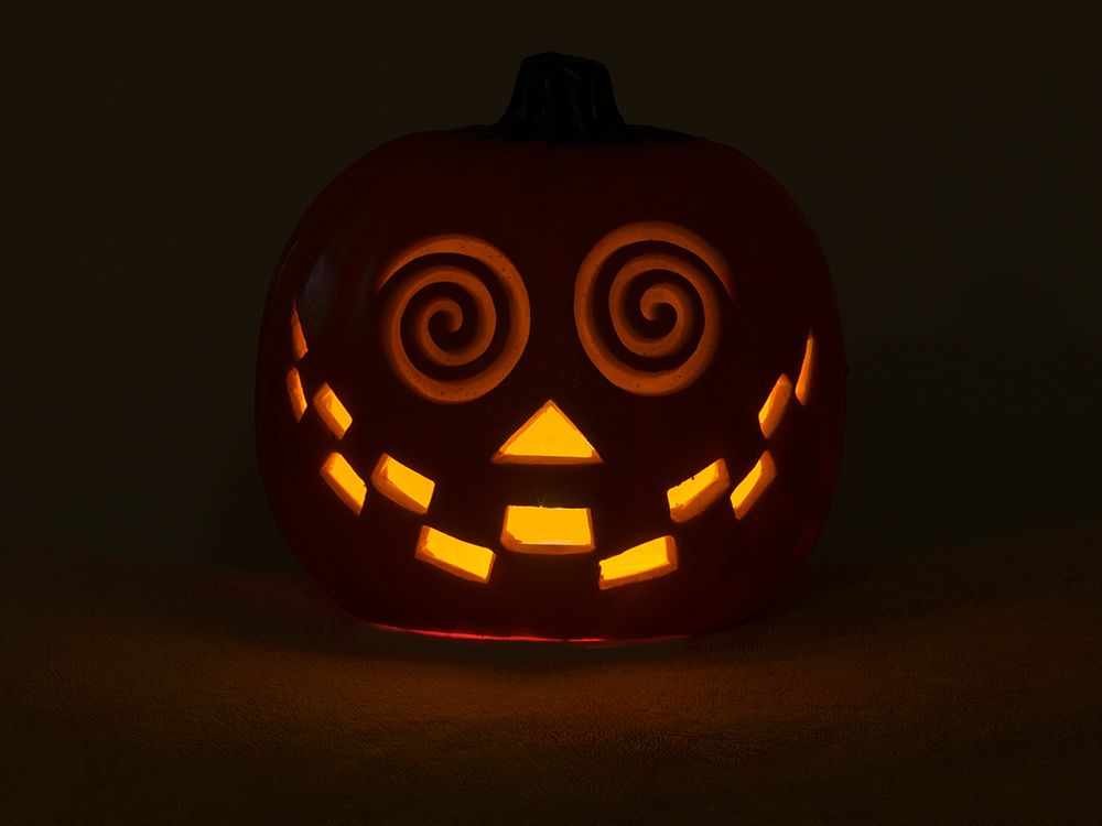 USA-Washington State Smiling Jack O Lantern face on Pumpkin at Halloween-at night art print by Jamie and Judy Wild for $57.95 CAD