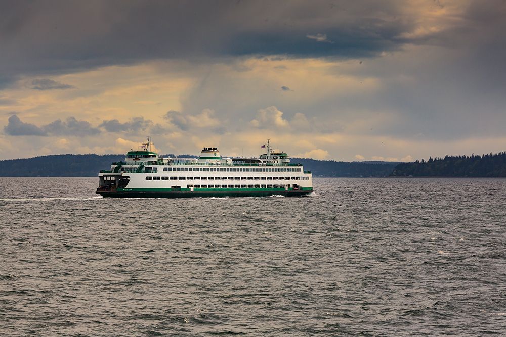 Edmonds to Kingston Ferry, Puget Sound, Seattle, Washington State, USA. art print by Rob Casey for $57.95 CAD