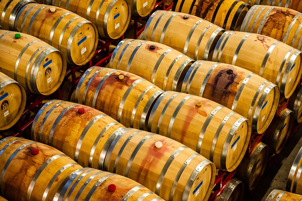 USA-WA-Woodinville Barrell cellar holds hundreds of wine barrels art print by Richard Duval for $57.95 CAD