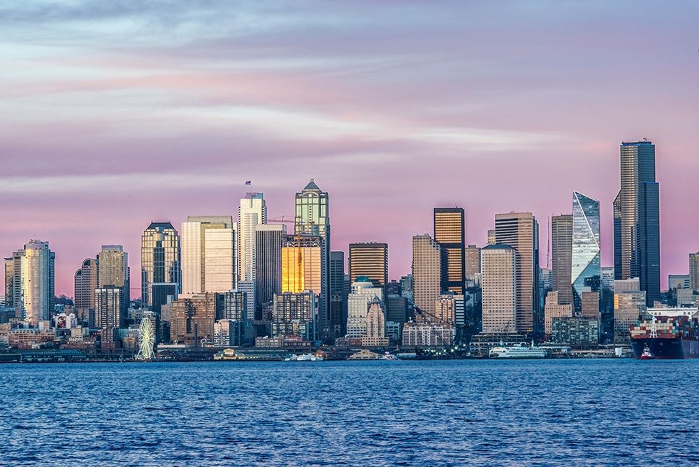 Washington State-Seattle Skyline at Sunset art print by Rob Tilley for $57.95 CAD