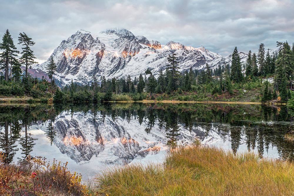 Washington State-Mt Baker and Snoqualmie National Forest-Mt Shuksan and Picture Lake art print by Rob Tilley for $57.95 CAD