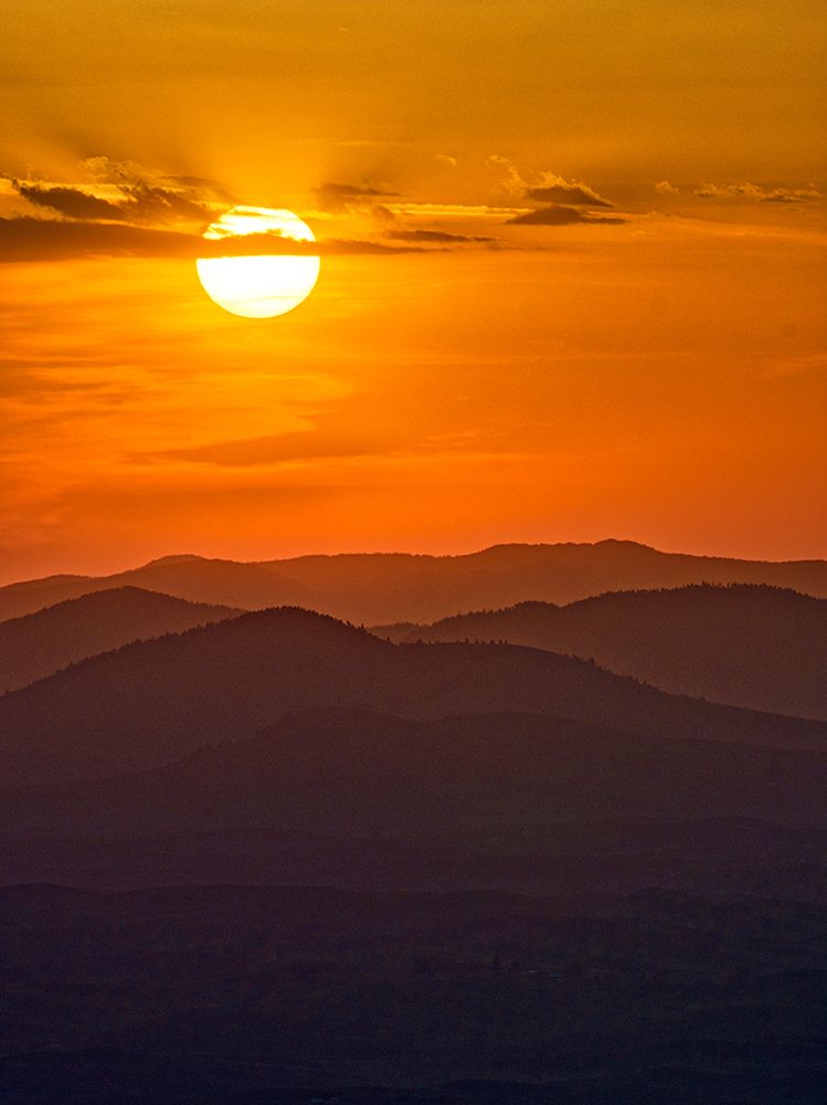 USA-Washington State-Palouse Region Sunrise from Steptoe Butte with hills and sunrays art print by Terry Eggers for $57.95 CAD