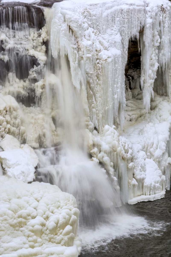 WV, Blackwater Falls Partially frozen waterfall art print by Jay OBrien for $57.95 CAD