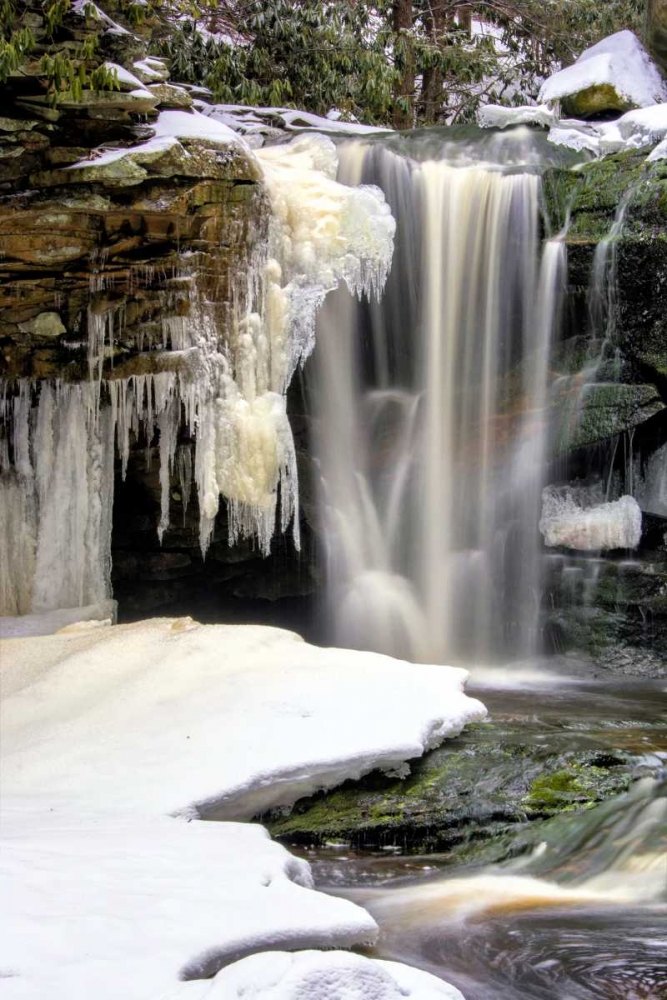 West Virginia, Blackwater Falls Frozen waterfall art print by Jay OBrien for $57.95 CAD