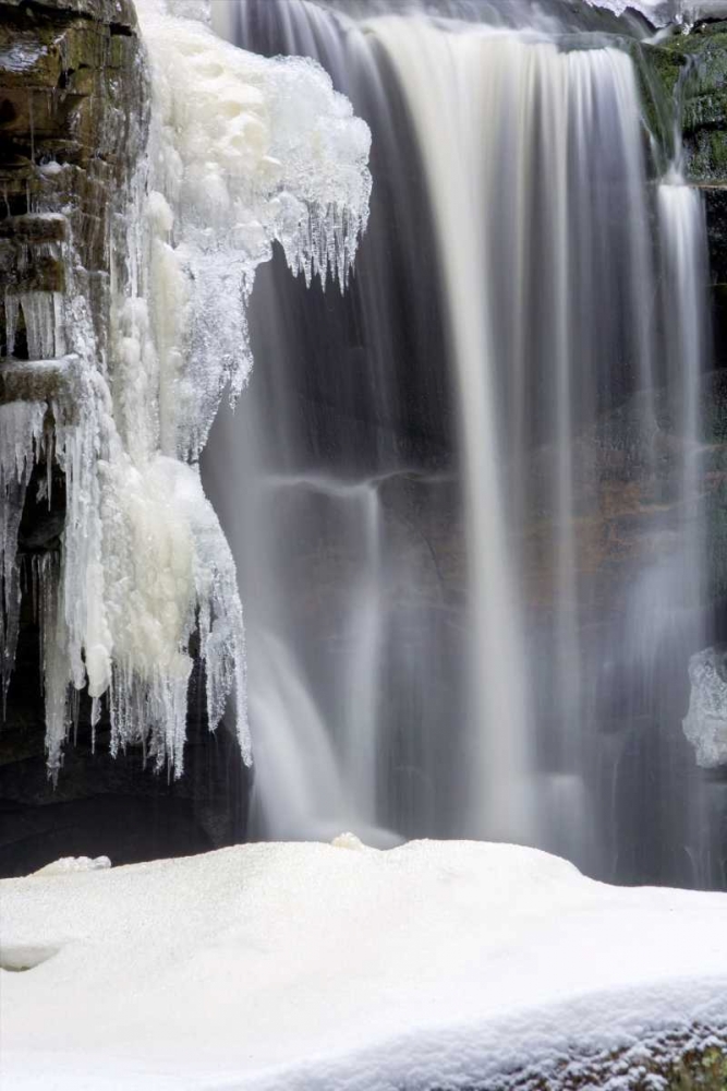 West Virginia, Blackwater Falls Frozen waterfall art print by Jay OBrien for $57.95 CAD
