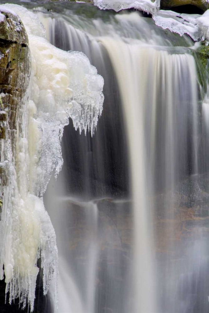 West Virginia, Blackwater Falls Frozen waterfall art print by Jay OBrien for $57.95 CAD