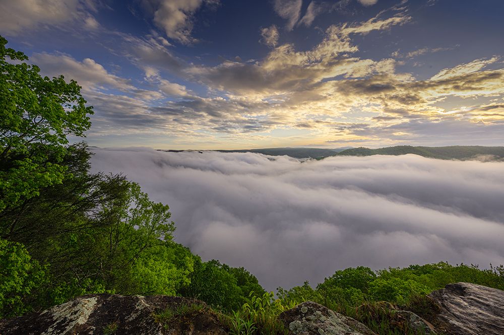 USA-West Virginia-New River Gorge National Park Sunrise on mountain overlook art print by Jaynes Gallery for $57.95 CAD