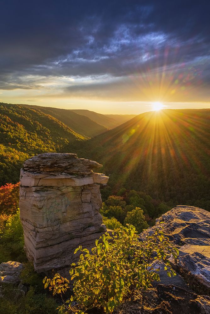 USA-West Virginia-Blackwater Falls State Park Sunset on mountain overlook art print by Jaynes Gallery for $57.95 CAD