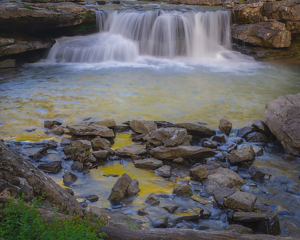 USA-West Virginia-New River Gorge National Park Scenic with waterfall and rocks in pool art print by Jaynes Gallery for $57.95 CAD