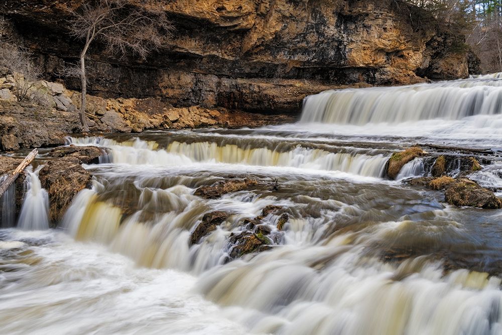 Willow River Falls at Willow River State Park in Hudson, Wisconsin, USA. art print by Chuck Haney for $57.95 CAD