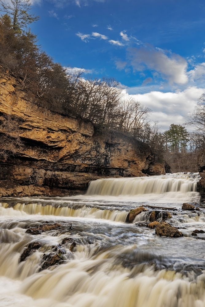 Willow River Falls at Willow River State Park in Hudson, Wisconsin, USA. art print by Chuck Haney for $57.95 CAD