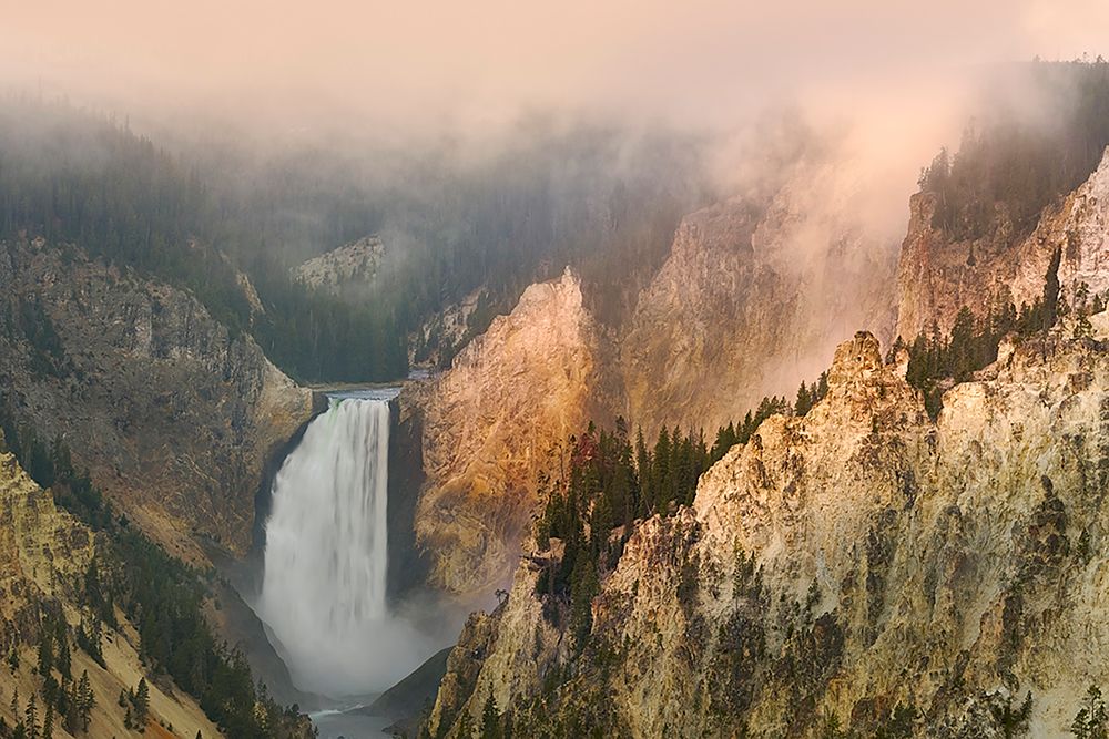 Lower Falls at sunrise from Artist Point-Yellowstone National Park-Wyoming art print by Adam Jones for $57.95 CAD